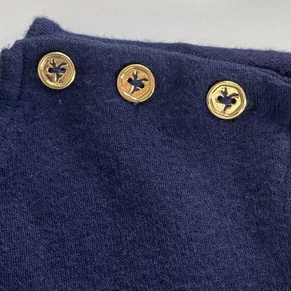 J. McLaughlin Sweater Size XS Navy Blue White Striped Lightweight Top Classic - Picture 7 of 7